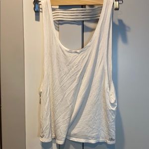 Alo scoop neck white tank, small